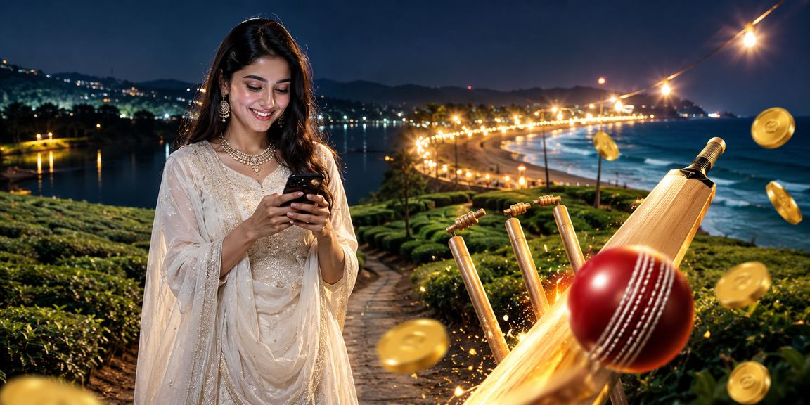 চট্টগ্রামের চা বাগানে ক্রিকেট বেটিং উপভোগ করছেন একজন খেলোয়াড়