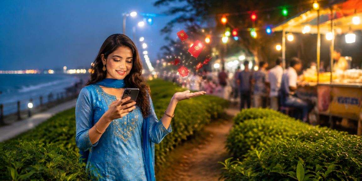 চট্টগ্রামে সালোয়ার কামিজ পরিহিত খেলোয়াড় রেড এনভেলপ বোনাস পাচ্ছেন