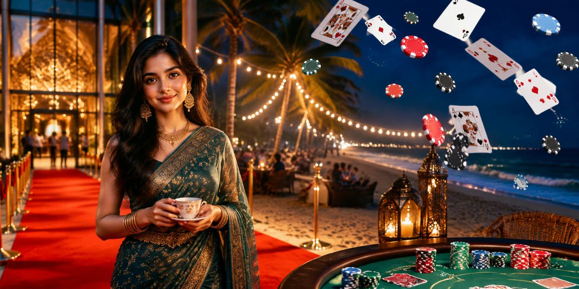 ঢাকার খেলোয়াড় সমুদ্র সৈকতে পোকার গেম উপভোগ করছেন